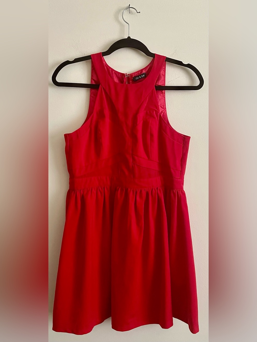 🌶️ DO+BE Women’s Bright Red Sleeveless Fit-and-Flare Dress🌶️